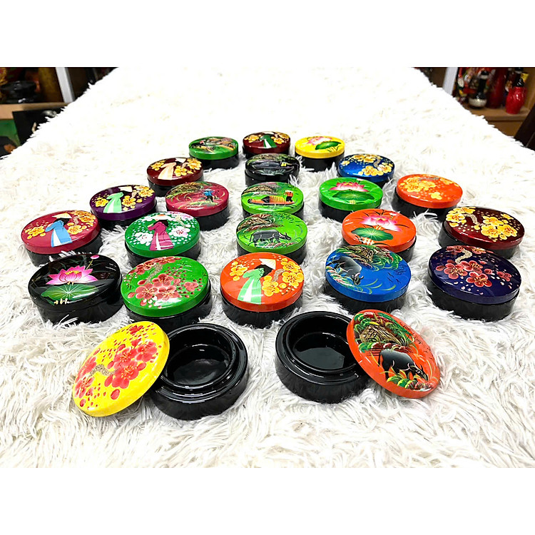 Hủ Phấn Sơn Mài Đựng Đồ Vật Nhỏ (8 cm) - Ảnh 3