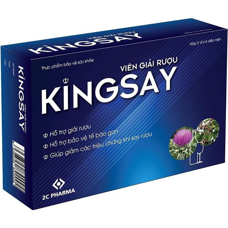 Viên Giải Rượu KINGSAY chính hãng hộp 12 viên