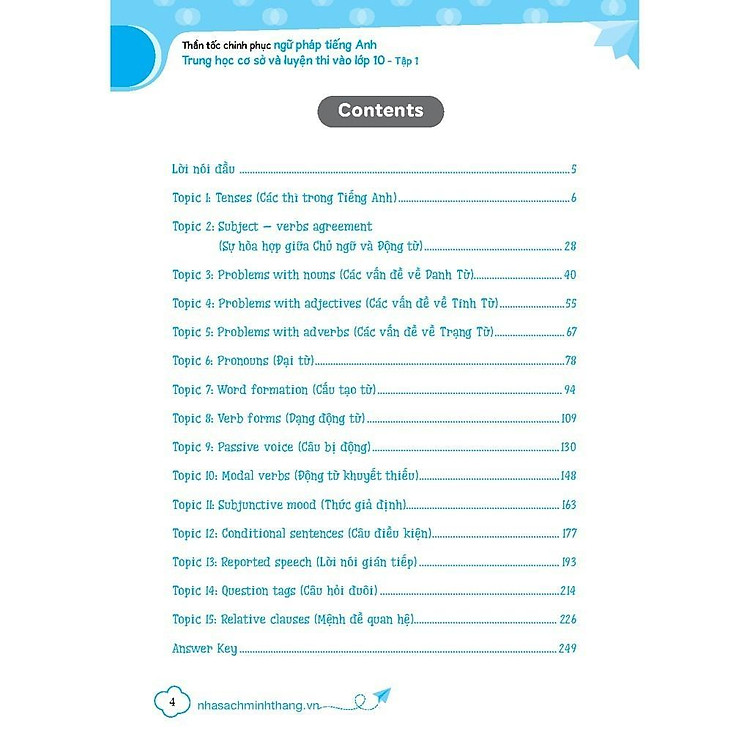Thần Tốc Chinh Phục Ngữ Pháp Tiếng Anh Trung Học Cơ Sở Và Luyện Thi Vào Lớp 10 - Tập 1 - Ảnh 2