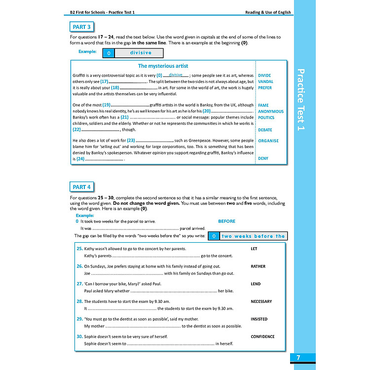 B2 First for School Preliminary 1 with 4 Practice Tests - Ảnh 7