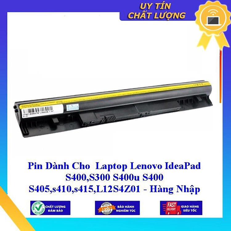 Pin dùng cho Laptop Lenovo IdeaPad S400 S300 S400u S400 S405 s410 s415 L12S4Z01 - Hàng Nhập Khẩu MIBAT822