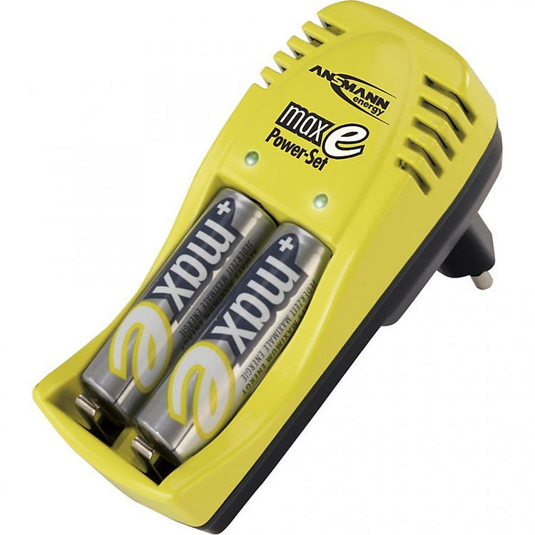 Combo Bộ sạc Pin ANSMANN Power Set - kèm 2 pin AA-2850 - Hàng Nhập Khẩu