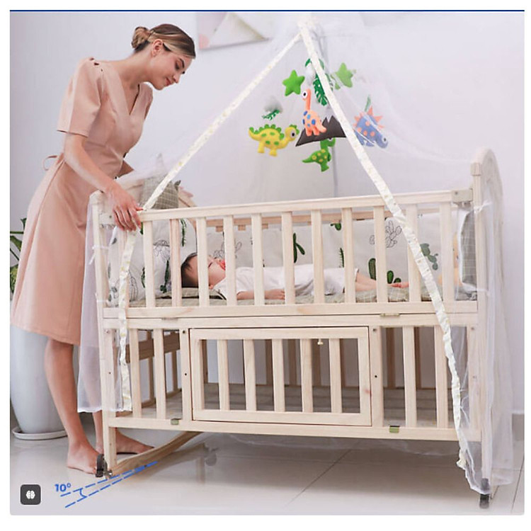 Nôi Cũi Gỗ Đa Năng 6 Chế Độ Chính hãng Giá rẻ - Hình ảnh 5