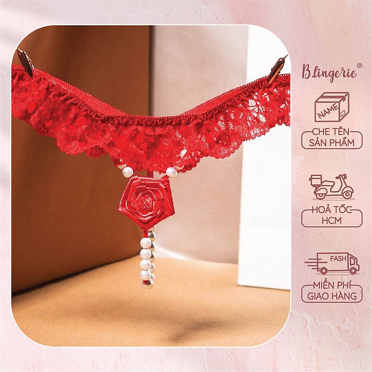 Quần Lót Dây Hoa Hồng - B.Lingerie