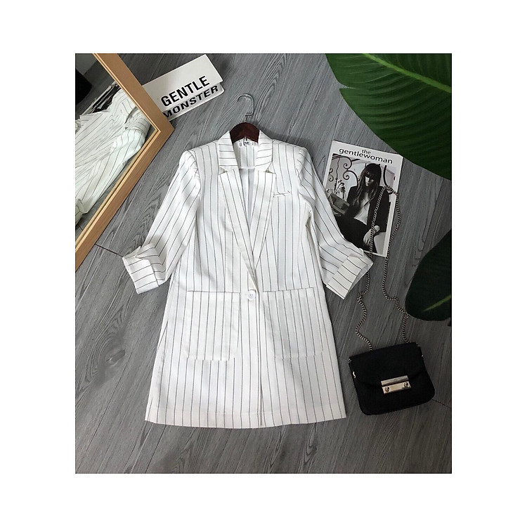 Áo vest nữ kẻ cao cấp