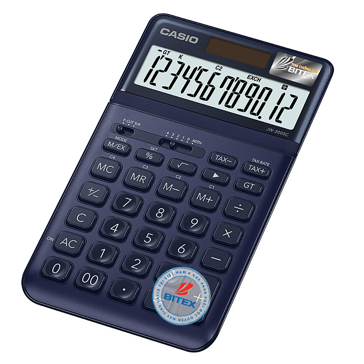 Máy Tính Để Bàn Casio JW200SC-NY - Xanh Denim - Ảnh 5