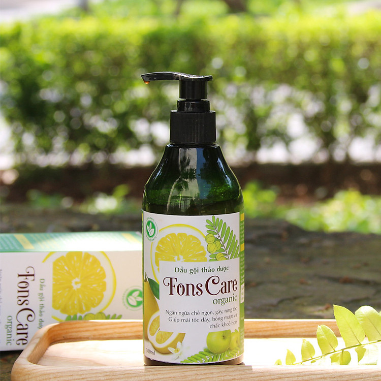 Dầu Gội Hỗ Trợ Trị rụng tóc Tinh dầu Bưởi và Thảo Dược Thiên Nhiên Fons Care 300ml