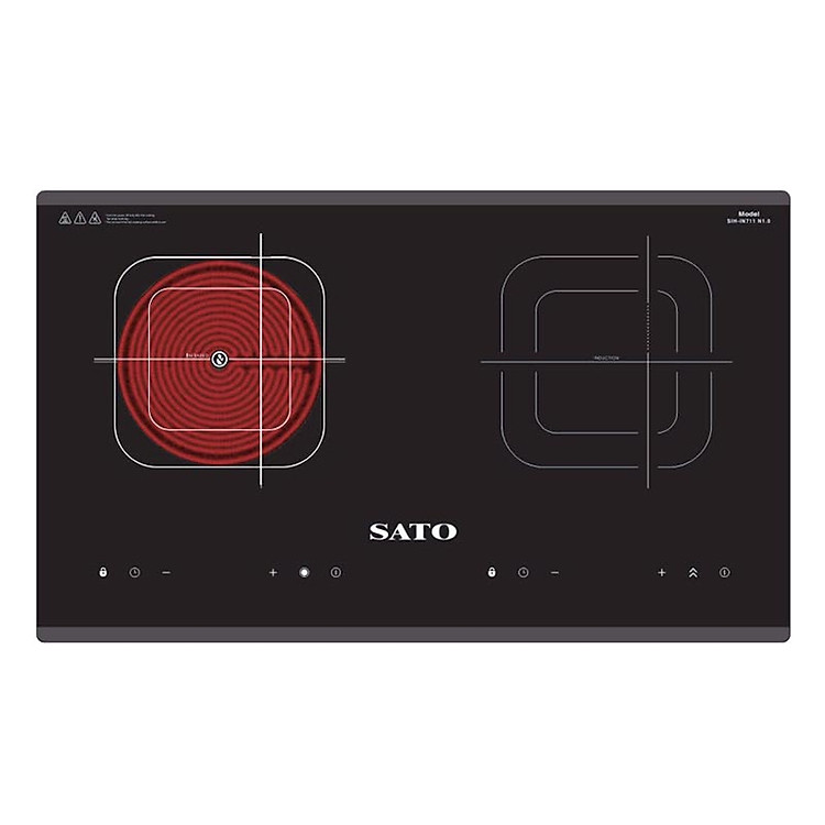 Bếp đôi điện từ - hồng ngoại SATO SIH-IN711 N1.0 © - Hàng chính hãng