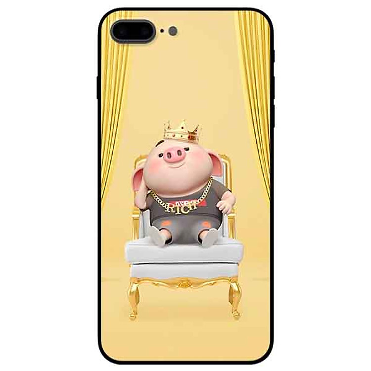 Ốp lưng in cho Iphone 7 Plus/ 8 Plus Mẫu Heo Vua