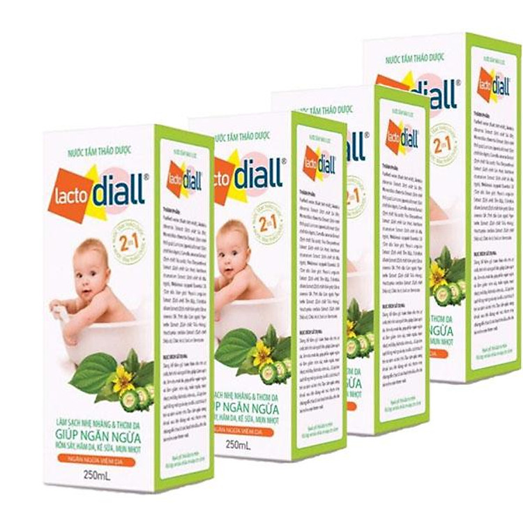 4 Hộp dung dịch tắm thảo dược Lacto Diall