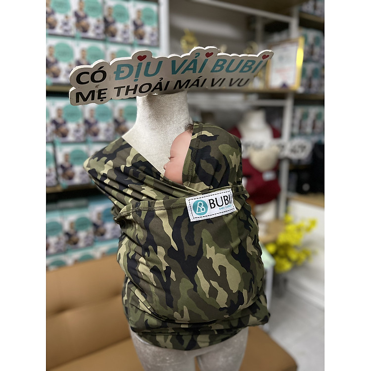 BUBI WRAP Cotton 100% Họa Tiết Xanh Chính hãng Tiết kiệm - Hình ảnh 5