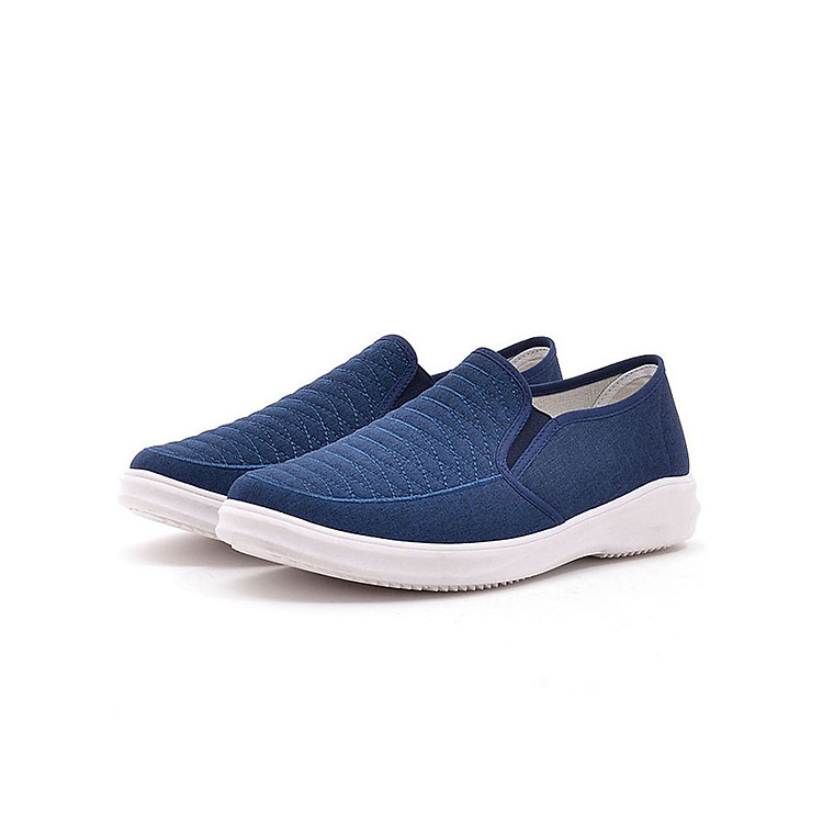 Giày Sneaker Thể Thao Đế Êm Chất Vải Jeans TN85 - Xanh navy