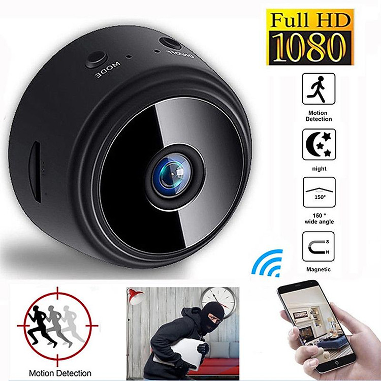Mini IP Camera Wireless WiFi HD 1080P Home Security Camera with Night Vision