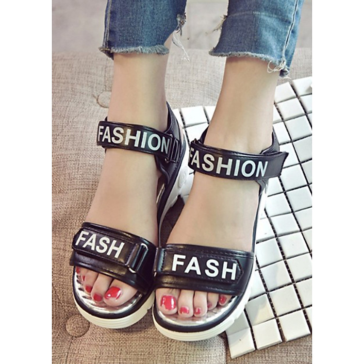 Giày Sandal Nữ Phong Cách Hàn Quốc S031D - Đen