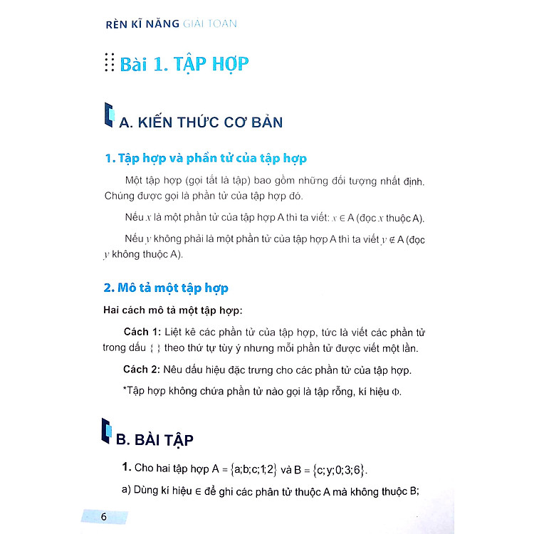 Rèn Kĩ Năng Giải Toán Lớp 6 - Tập 1 - Ảnh 5