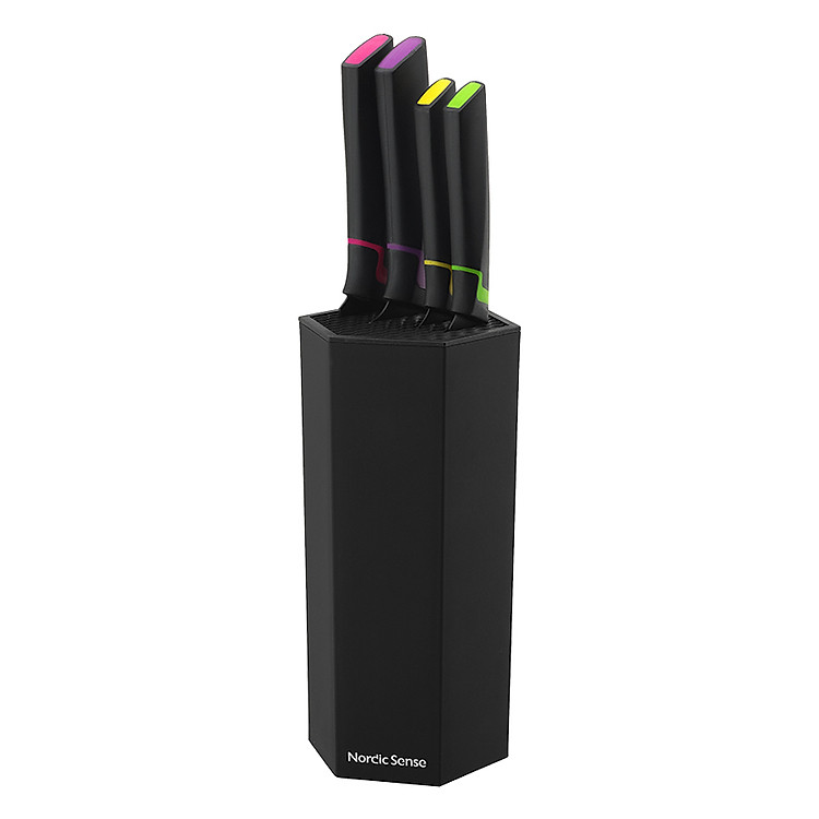 Bộ Dao 5 Món JYSK Nordic Sense Phủ Chống Dính (11.5 x 10 x 23.2 cm) - Đen