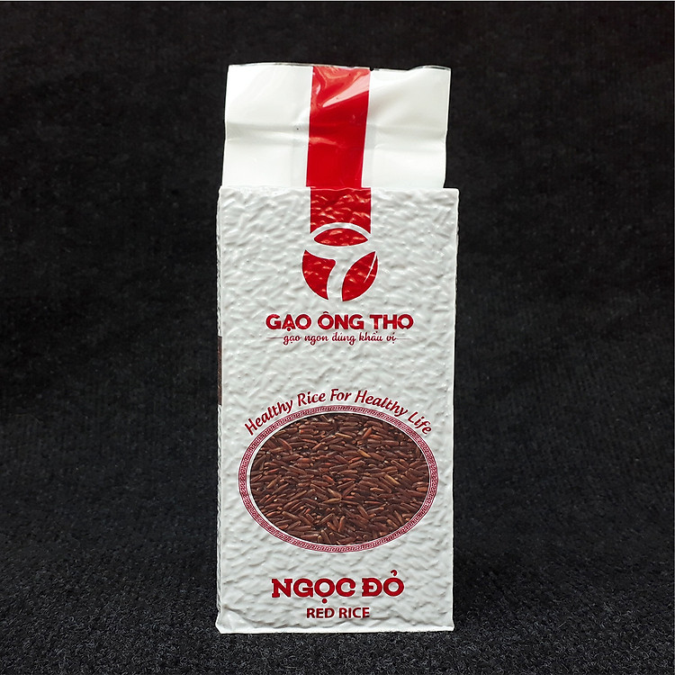 Gạo Lứt Đỏ Túi 1Kg - Gạo Ngọc Đỏ Ông Thọ - Gạo lứt tốt cho sức khỏe, ăn kiêng, tiều đường, giảm cân, cao huyết áp