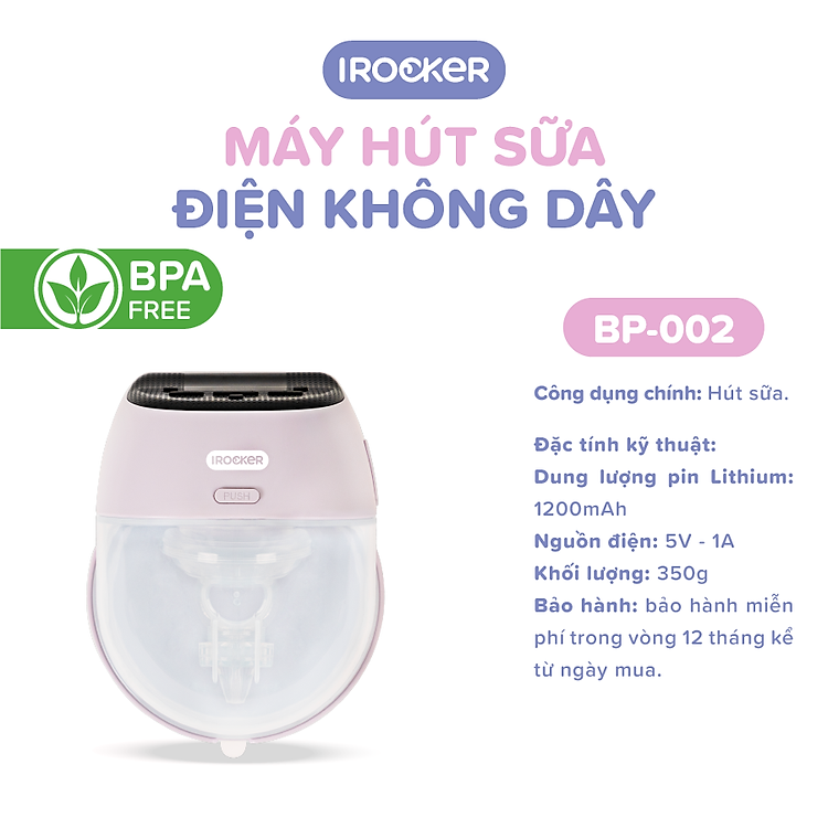 Máy hút sữa điện không dây IROCKER Ưu đãi - Hình ảnh 3