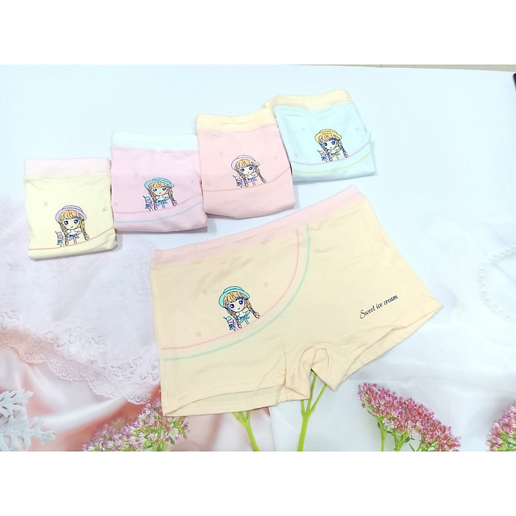 COMBO 5 QUẦN CHIP ĐÙI BÉ GÁI PHỐI LƯNG SIZE LỚN 35 ĐẾN 40 KG