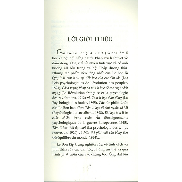 TÂM LÍ HỌC ĐÁM ĐÔNG - Cùng Tâm Lí Đám Đông Và Phân Tích Cái Tôi Của S. FREUD (Tái bản lần thứ mười bốn - năm 2022) - Ảnh 3