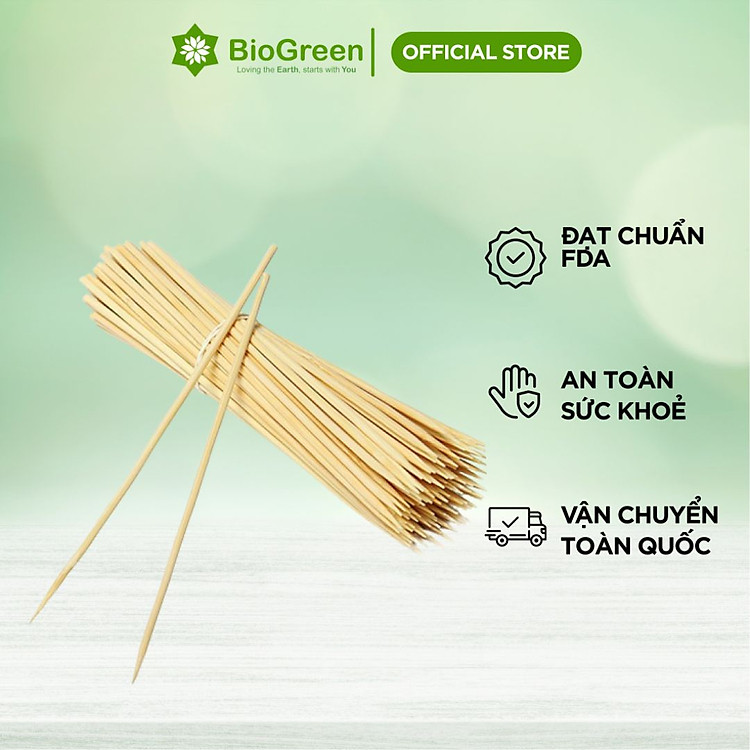 Túi 500gr Tăm Xiên thực phẩm, que tăm tre xiên thịt nướng, xúc xích, cá viên chiên, khoai tây lốc xoáy dài 20cm