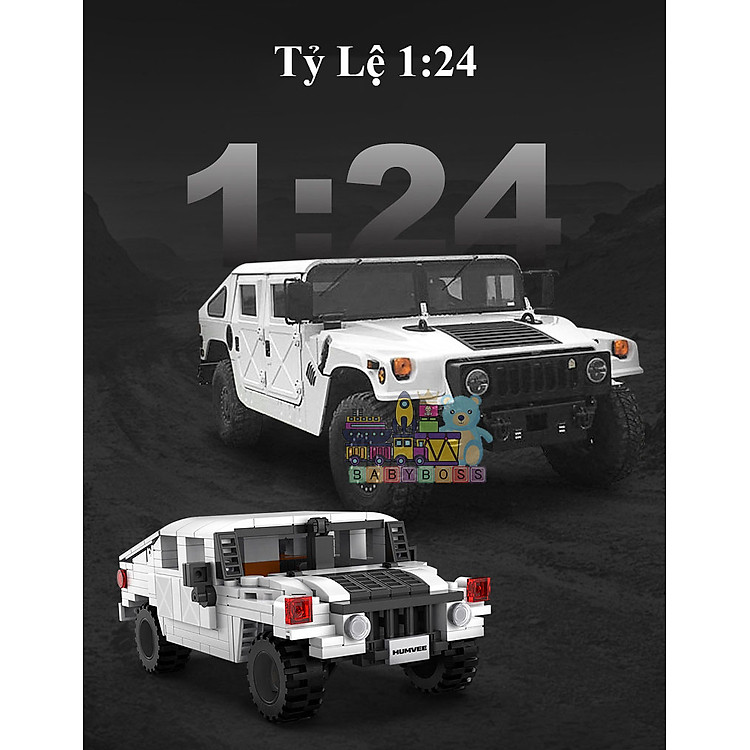 Bộ Đồ Chơi Lắp Ghép Xe Hummer H1 Chính hãng Ưu đãi - Hình ảnh 4