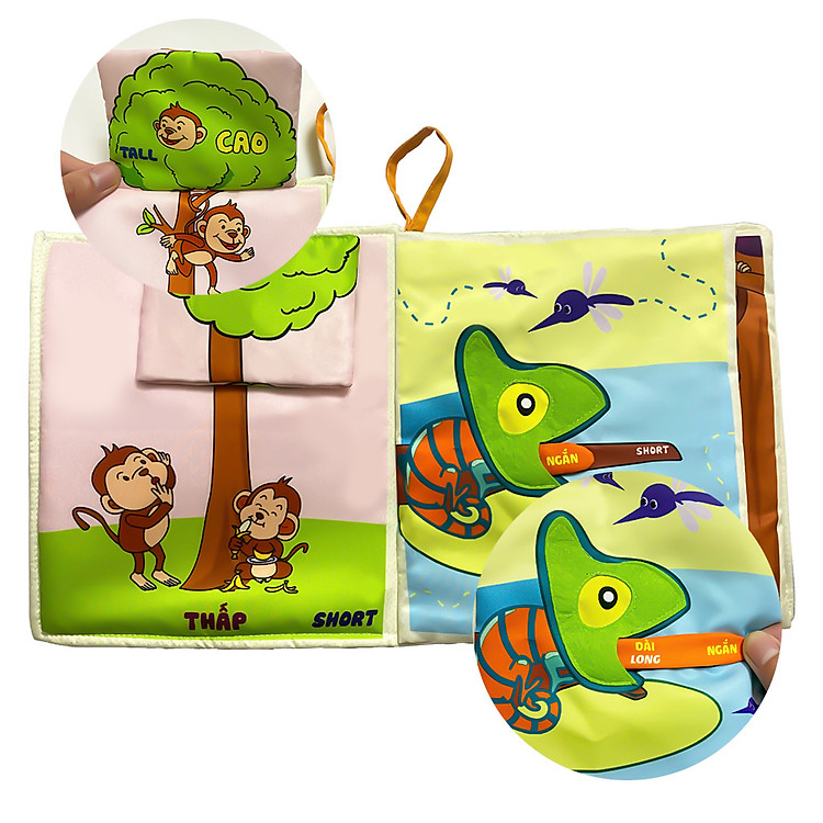 Sách Vải Lật Song Ngữ Cho Bé Chính hãng Giá tốt - Hình ảnh 4