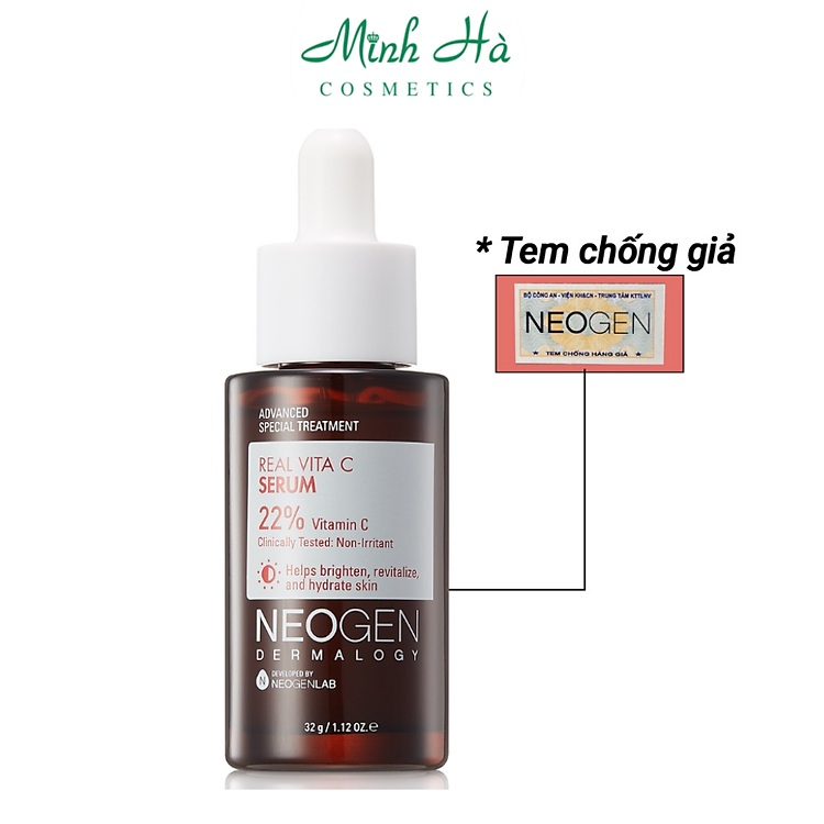 Tinh chất Vitamin C giảm thâm, dưỡng trắng Neogen Real Vita C Serum 22% 32g