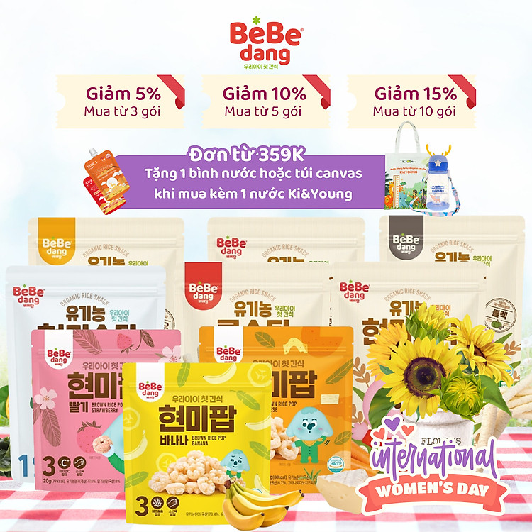 Bánh Ăn Dặm Gạo Lứt Phô Mai Bebedang Chính hãng Giá rẻ - Hình ảnh 4