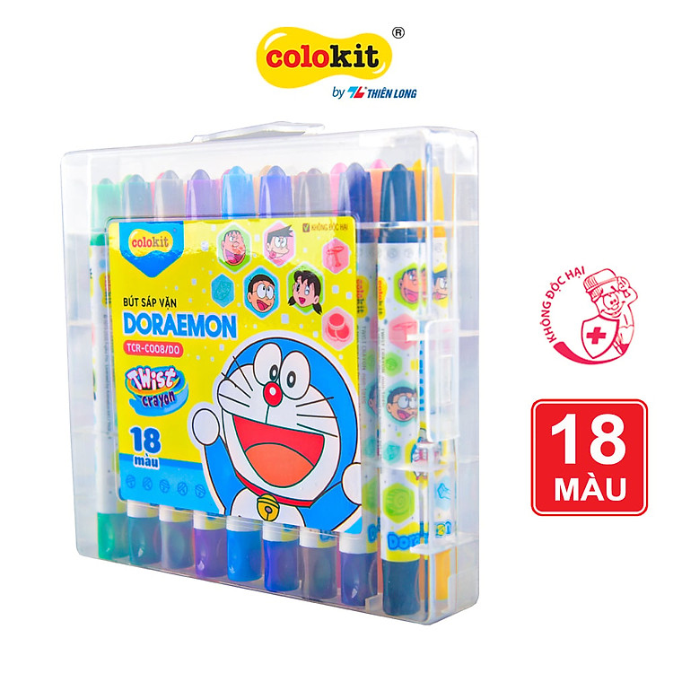 Bút sáp vặn Thiên Long Colokit TCR-C008 (18 màu)