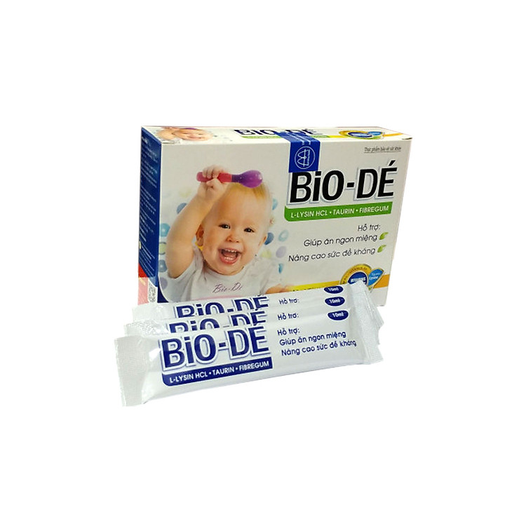 Siro Ăn Ngon, Tăng Sức Đề Kháng Cho Bé BIODÉ Hỗ Trợ Cải Thiện Biếng Ăn, Giúp Trẻ Tăng Cân, Tiêu Hóa Khỏe Hộp 20 Túi x 10ml