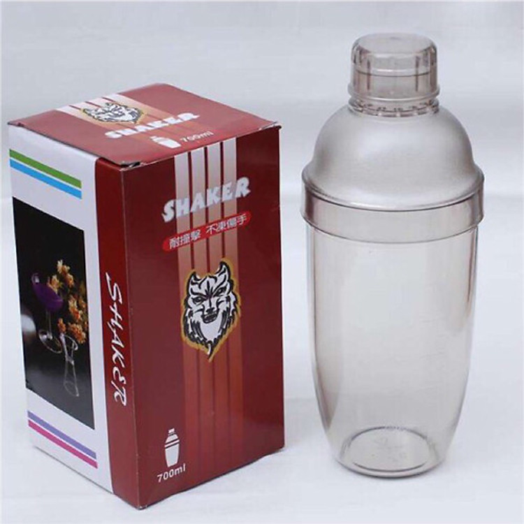 Bình Lắc Cocktail Shaker 700Ml Nhựa Dày Pha Chế Trà Sữa , Cocktail , Cafe