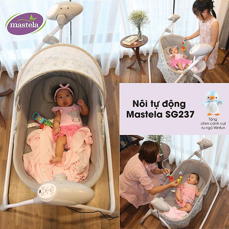 Nôi điện điều khiển từ xa Mastela Chính hãng Giá tốt - Hình ảnh 4