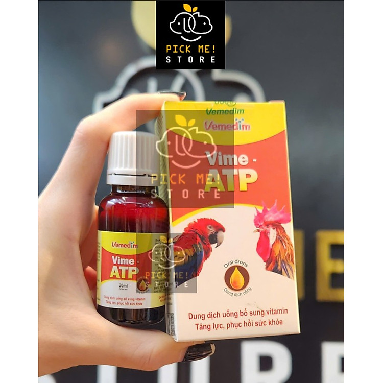Vemedim Vime ATP Drop Cung Cấp Vitamin Tăng Lực cho Gà Đá, Chim Cảnh, Chó Đua
