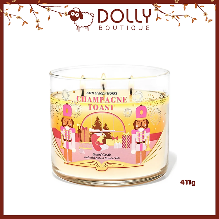 Nến Thơm 3 Bấc Champagne Toast 3-Wick Candle 411g