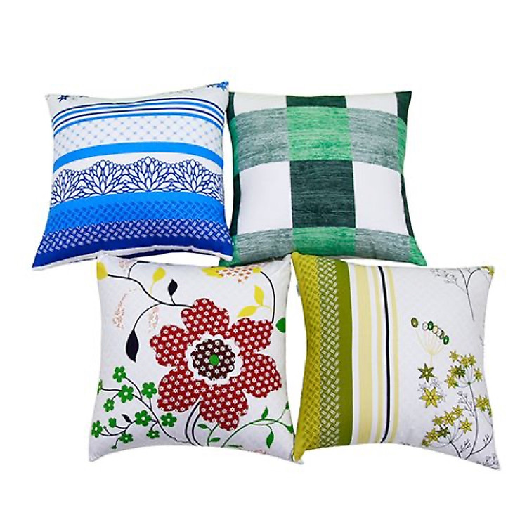 Áo gối tựa Hometex 40 x 40 cm cotton hoa