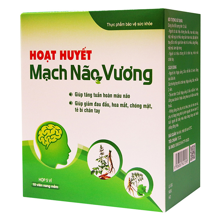 Thực Phẩm Chức Năng Bảo Vệ Sức Khỏe Việt Đức - Hoạt Huyết Mạch Não Vương H006 (50 Viên)