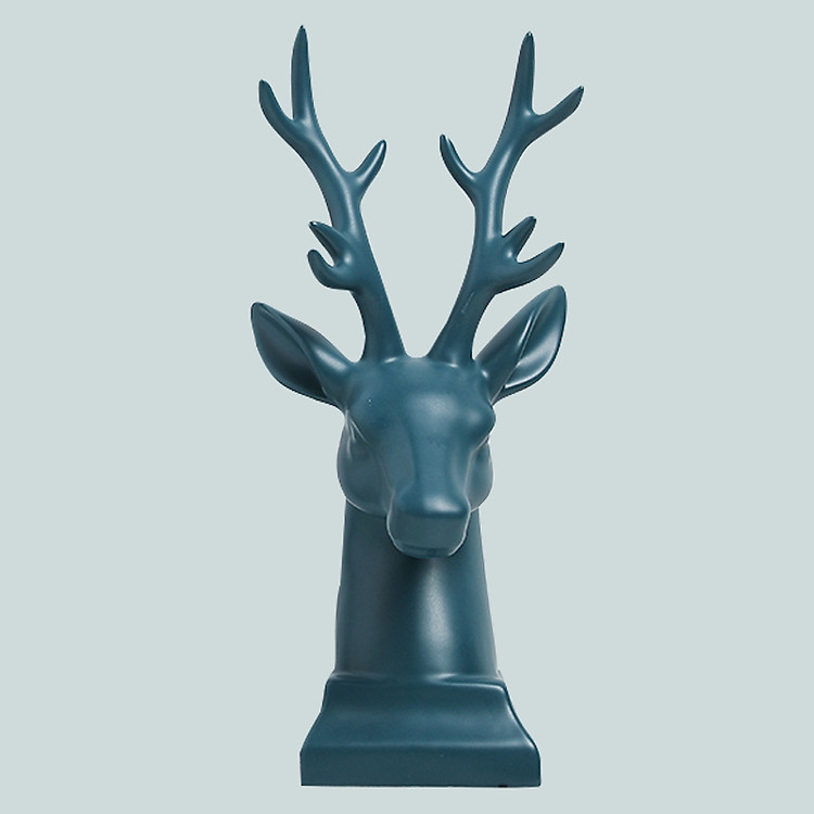 Tượng đầu hươu trang trí bằng sứ sang trọng (phong cách Bắc Âu)