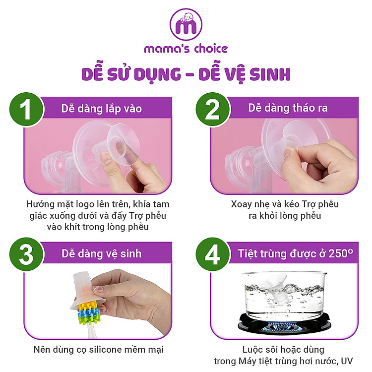 Trợ Phễu Silicone Mama's Choice 21mm Chính hãng Giá tốt - Hình ảnh 3