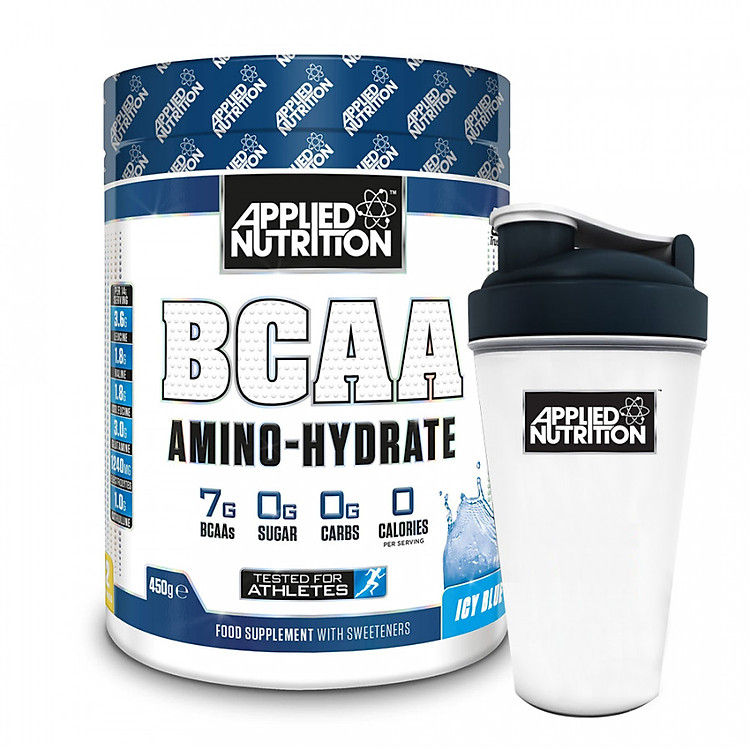 Combo BCAA Amino Hydrate 32 lần dùng vị trái cây phục hồi cơ tăng sức bền & bình lắc 700ml