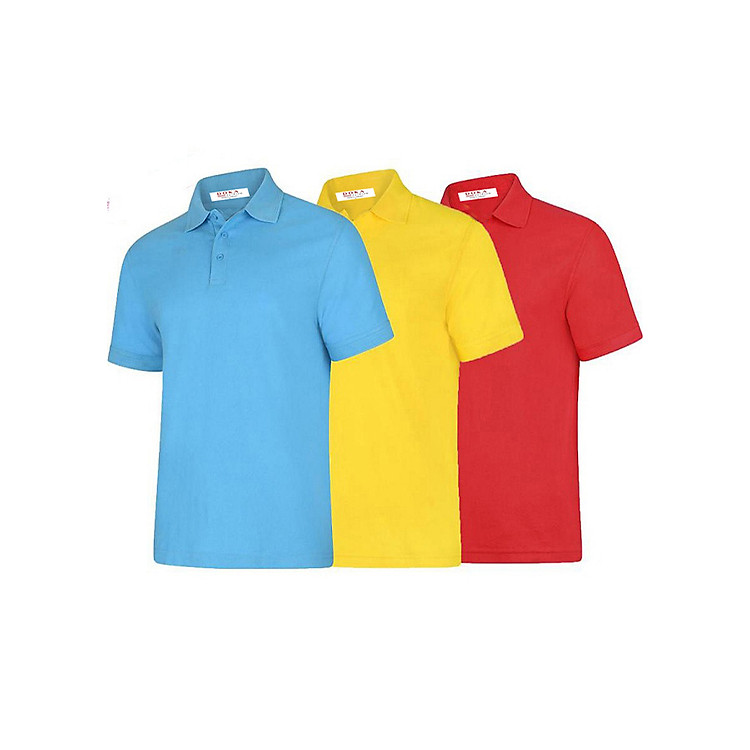 Combo 3 Áo thun cá sấu nam (Xanh, đỏ, vàng)