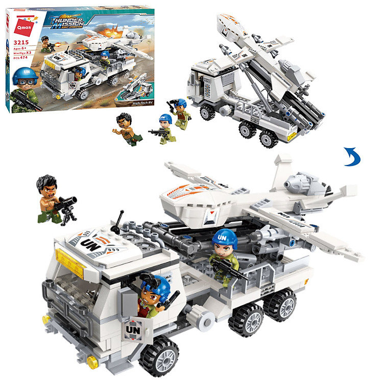 Đồ chơi lắp ráp xe phóng tên lửa Qman Chính hãng Giá rẻ - Hình ảnh 3