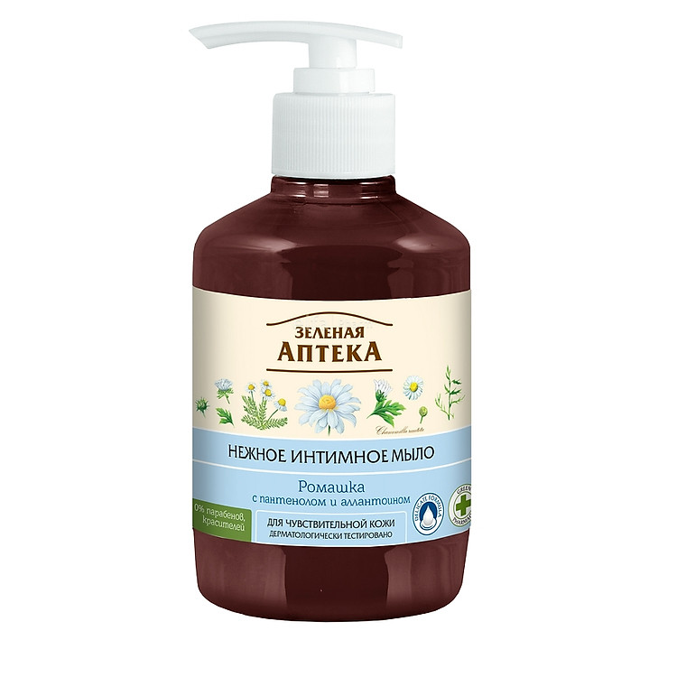 Dung dịch vệ sinh phụ nữ hoa cúc dành cho da nhạy cảm Zelenaya Apteka Gentle intime soap Camomile 370ml