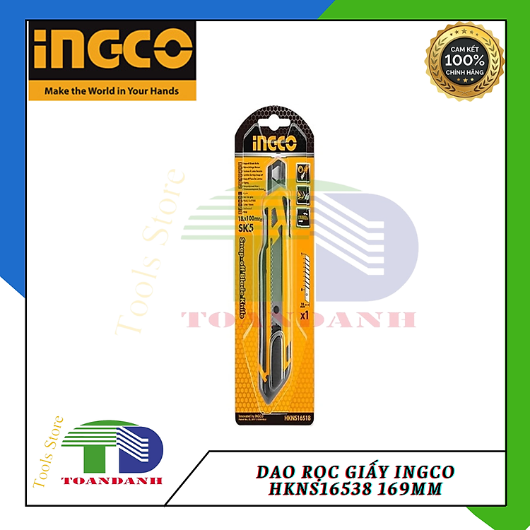 Dao rọc giấy INGCO HKNS16538 (169mm)