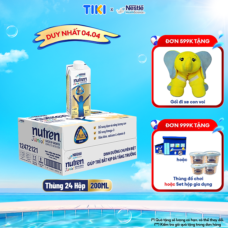 Tham Khảo tại ConCung: Thùng 24 hộp Nutren Junior 200ML Tin cậy , nhận ngay nhiều Ưu đãi