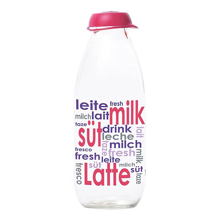 Chai thủy tinh đựng sữa Herevin Décor (1L)