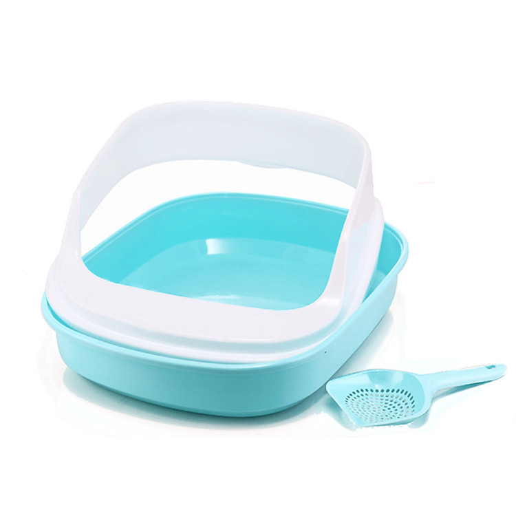 Bồn cát cho mèo lớn 1-8kg đầy đủ phụ kiện - Genyo cat toilet 009 (màu ngẫu nhiên)