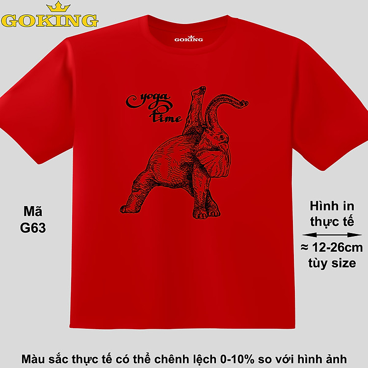 YOGA TIME, mã G63. Áo thun đẹp cho cả gia đình. Áo phông hàng hiệu Goking, công nghệ in Nhật Bản siêu nét. Form unisex cho nam nữ, trẻ em, bé trai gái