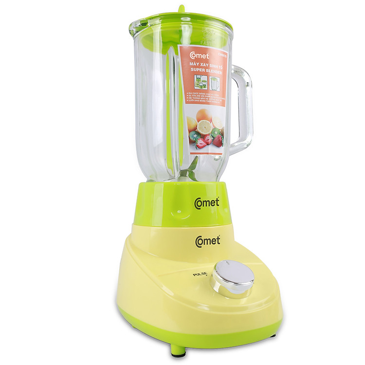 Máy xay sinh tố Comet CM9986 – 2 cối thủy tinh chống trầy, dung tích 1.25L, công suất 350W – Xay sinh tố, thịt, gia vị – Hàng chính hãng, bảo hành 12 tháng