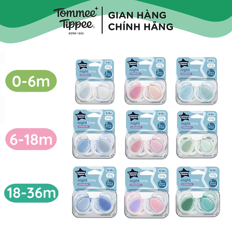 Mua Ty Ngậm Dạ Quang Tommee Tippee Hồng Giá rẻ